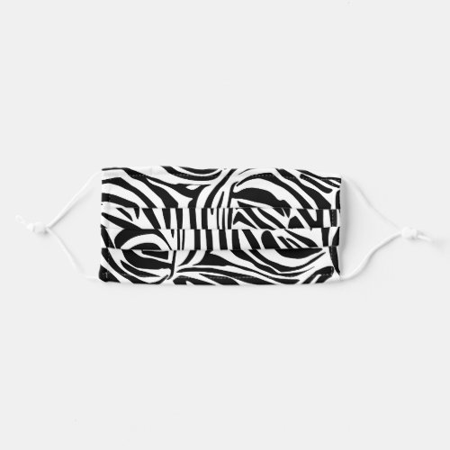 Zebra pattern adult cloth face mask