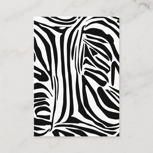 Zebra pattern advice card (Front)