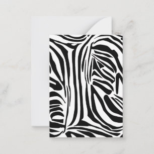 Zebra pattern advice card