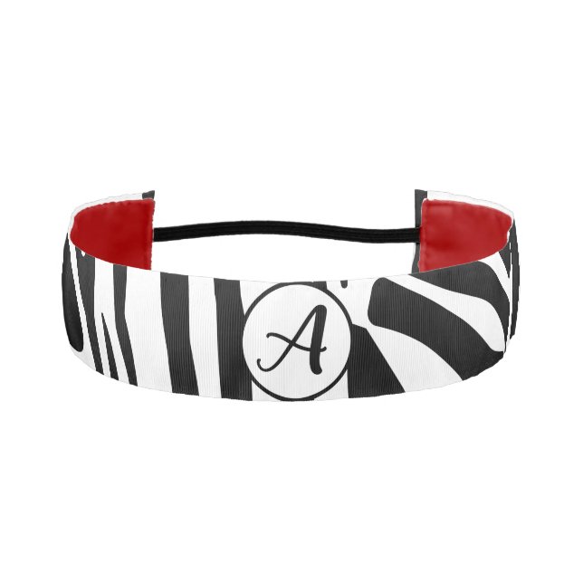 Zebra Pattern Athletic Headband (Front)