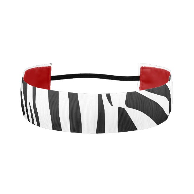 Zebra pattern athletic headband (Front)