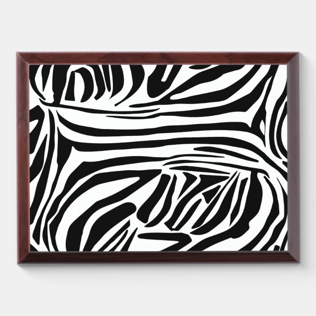 Zebra pattern award plaque (Horizontal)