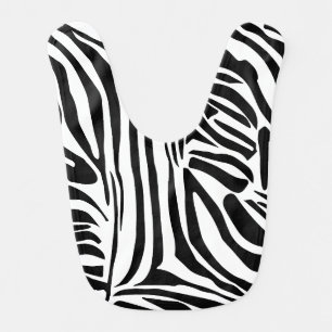 Zebra pattern baby bib