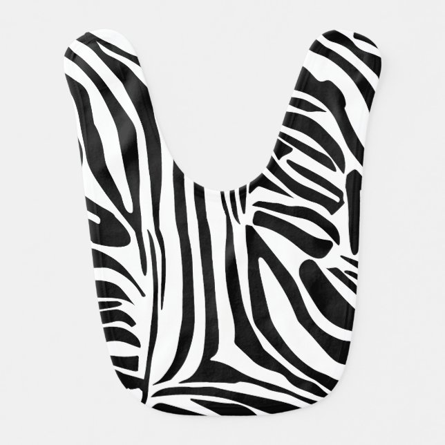 Zebra pattern baby bib (Front)