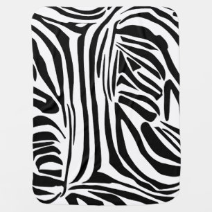 Zebra pattern baby blanket
