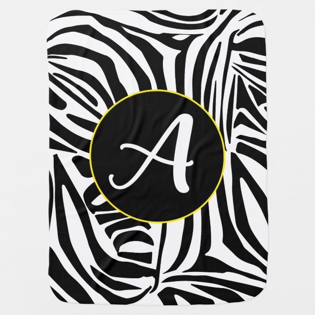 Zebra Pattern Baby Blanket (Front)