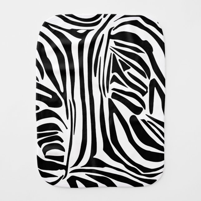 Zebra pattern baby burp cloth (Front)