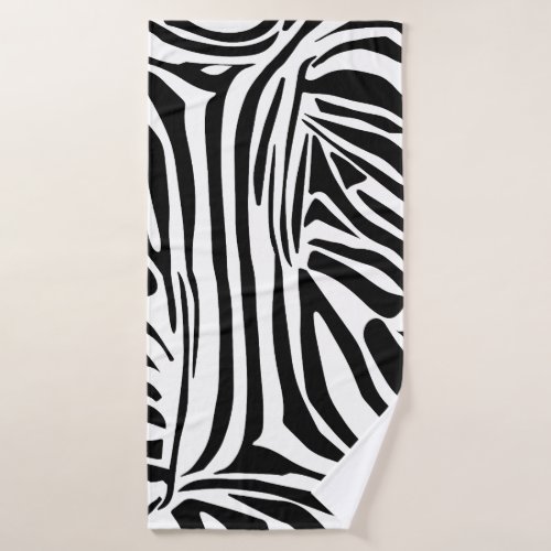 Zebra pattern bath towel