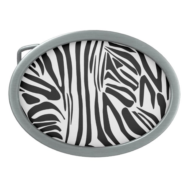 Zebra pattern belt buckle (Front)