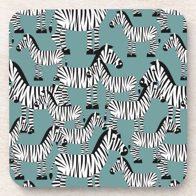 Zebra Pattern Beverage Coaster (Front)