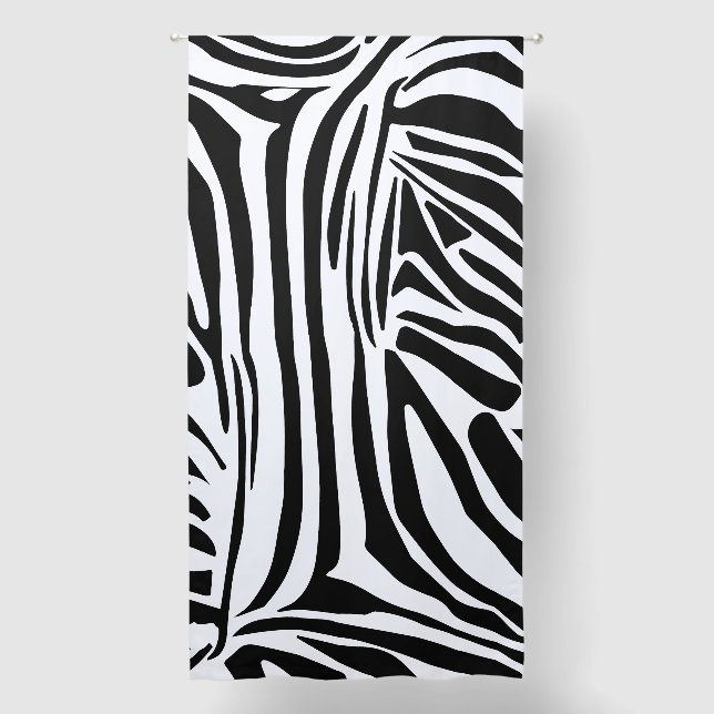 Zebra pattern blackout curtains (Front)