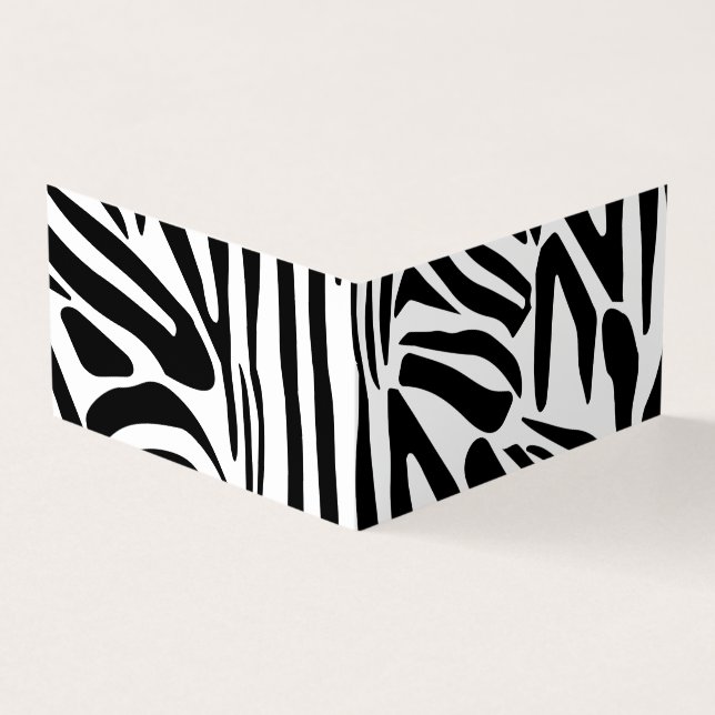 Zebra pattern business card (Outside)
