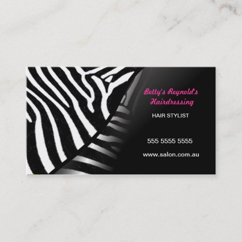 Zebra Pattern Business Card