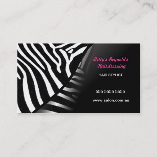Customizable Zebra Pattern Business Card
