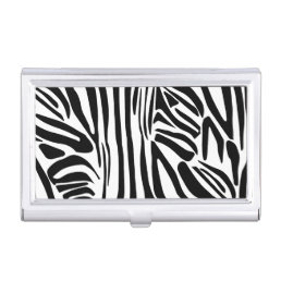 Zebra pattern business card case