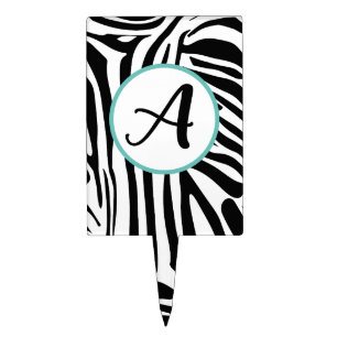 Zebra Pattern Cake Topper