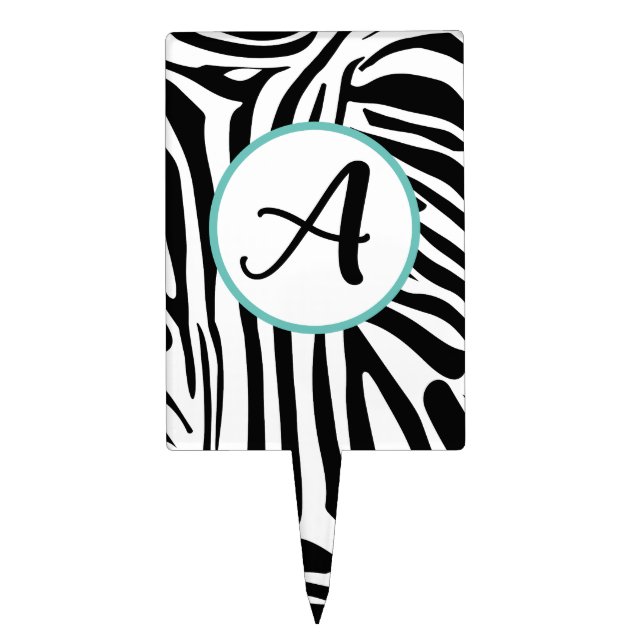 Zebra Pattern Cake Topper (Front)