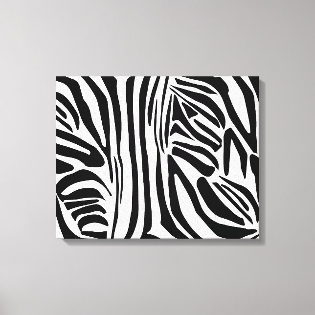 Zebra pattern canvas print (Front)