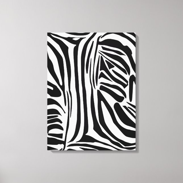Zebra pattern canvas print (Front)