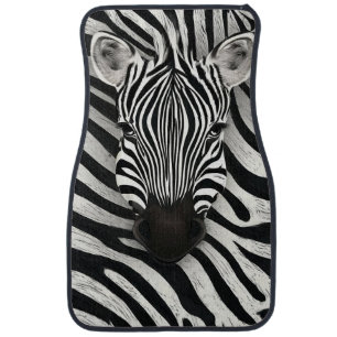 Zebra pattern car floor mat