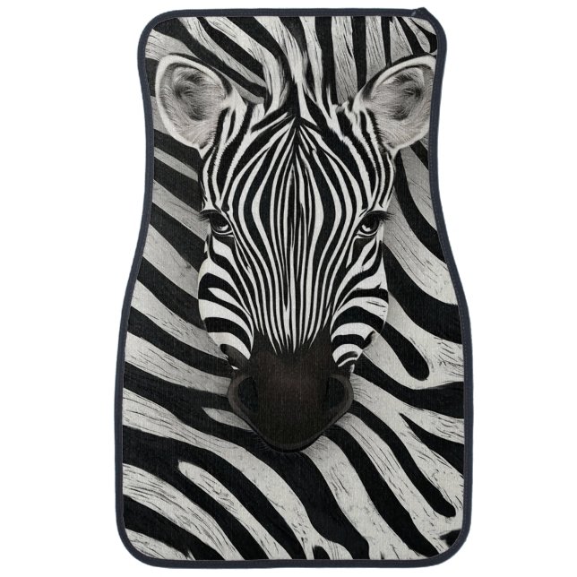 Zebra pattern car floor mat (Front)