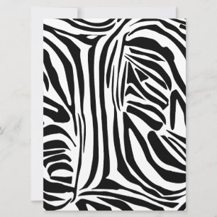 Zebra pattern card