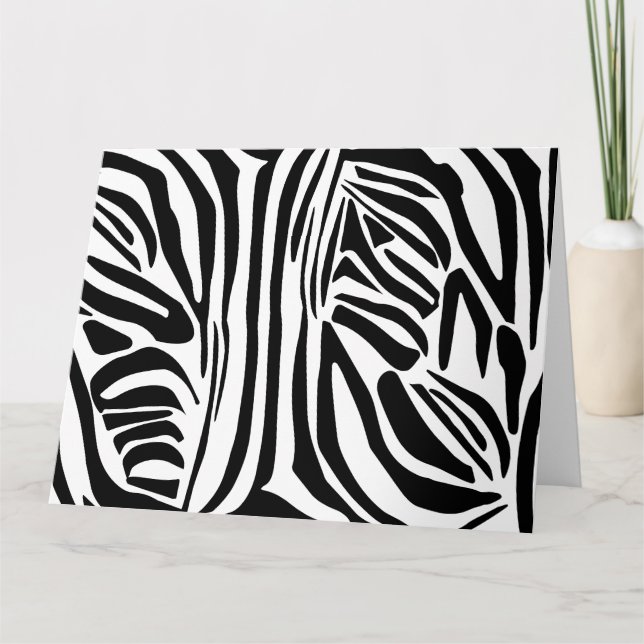 Zebra pattern card (Front)