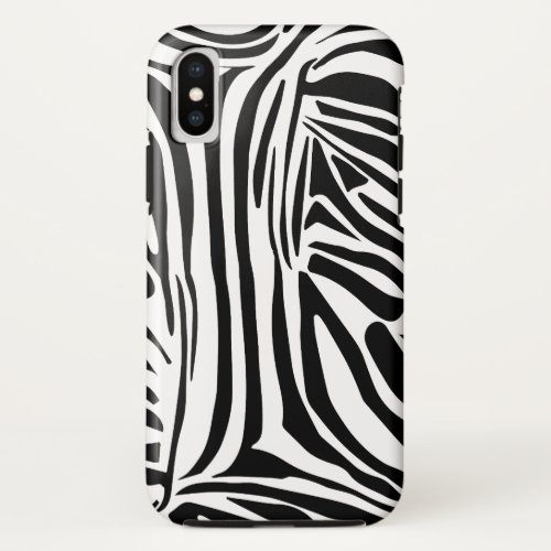 Zebra pattern iPhone x case