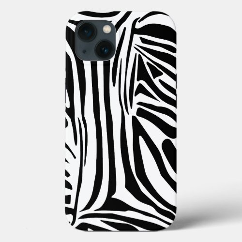 Zebra pattern iPhone 13 case