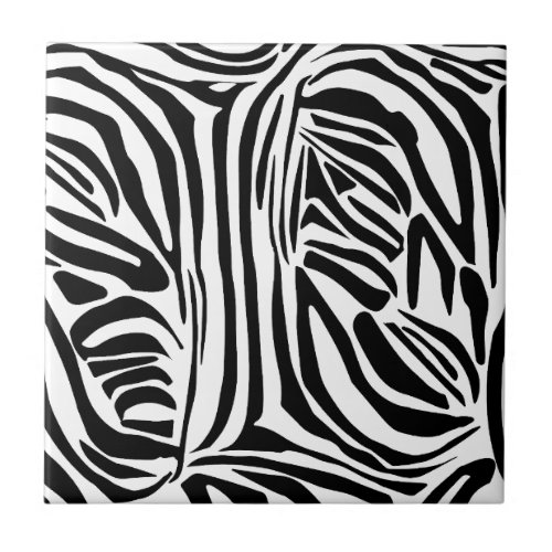 Zebra pattern ceramic tile