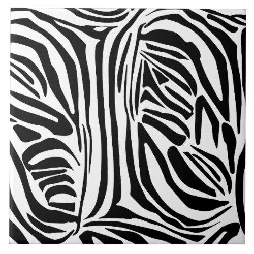 Zebra pattern ceramic tile
