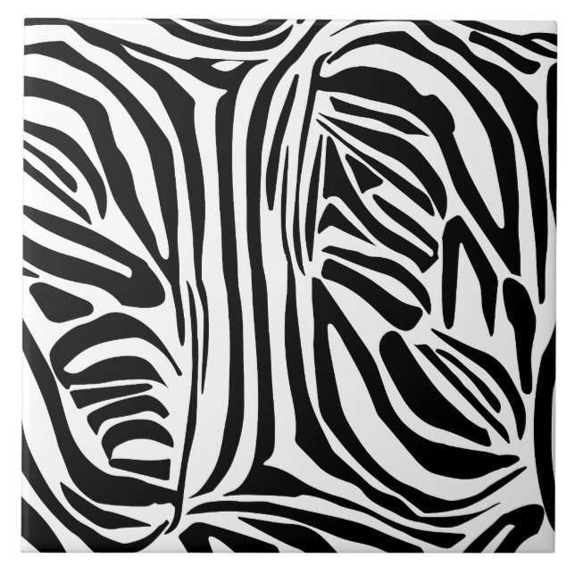 Zebra pattern ceramic tile (Front)
