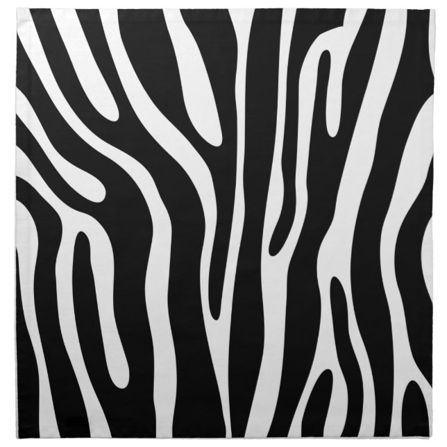 Zebra Pattern Cloth Napkin (Front)