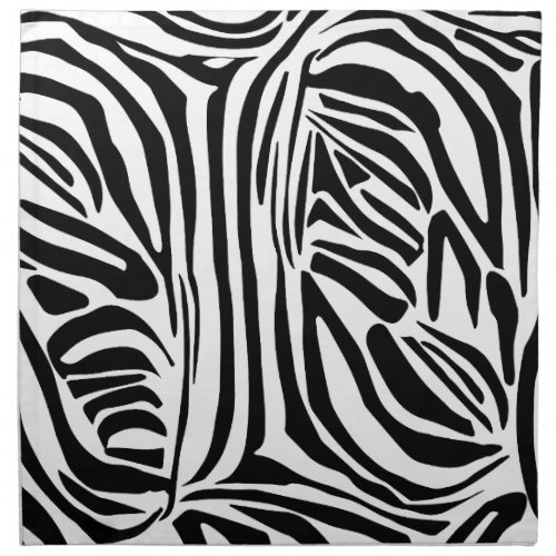 Zebra pattern cloth napkin