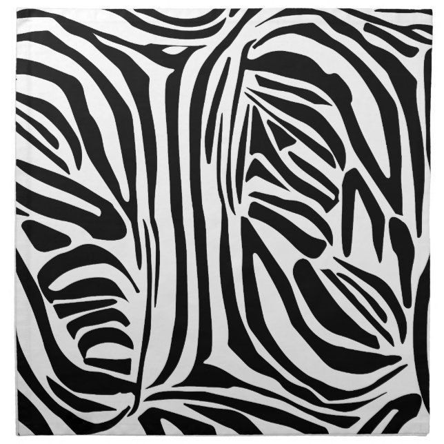 Zebra pattern cloth napkin (Front)