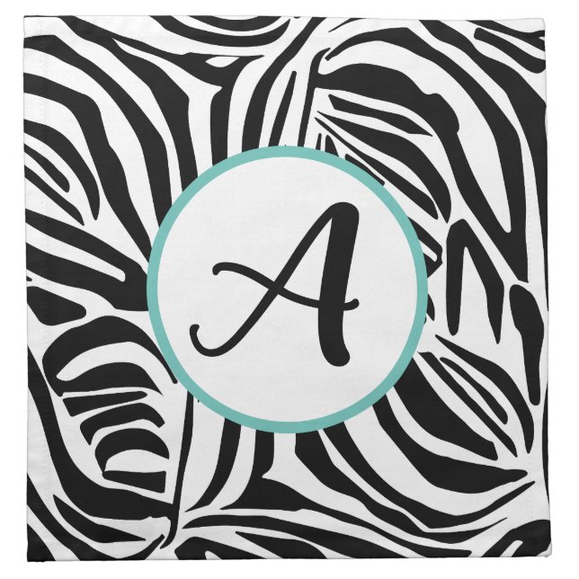 Zebra Pattern Cloth Napkin (Front)