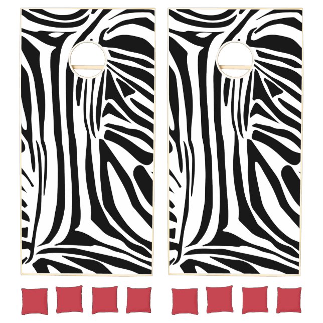Zebra pattern cornhole set (Set)
