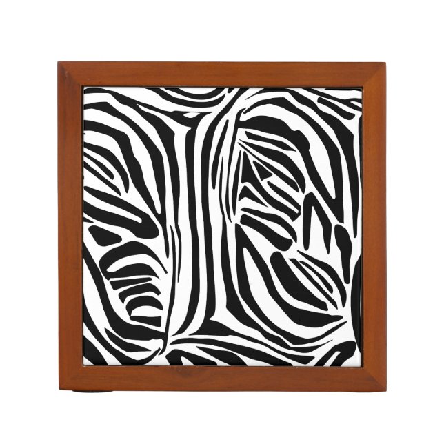 Zebra pattern desk organizer (Front)