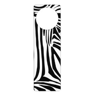 Zebra pattern door hanger