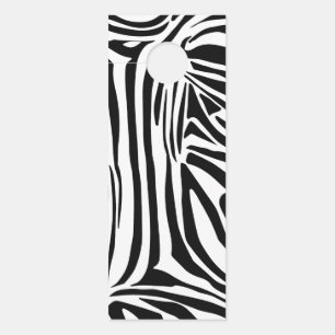 Zebra pattern door hanger