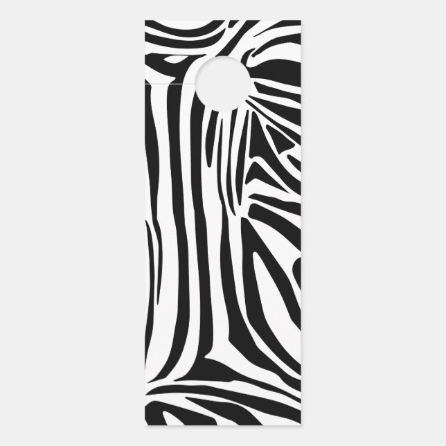 Zebra pattern door hanger (Front)