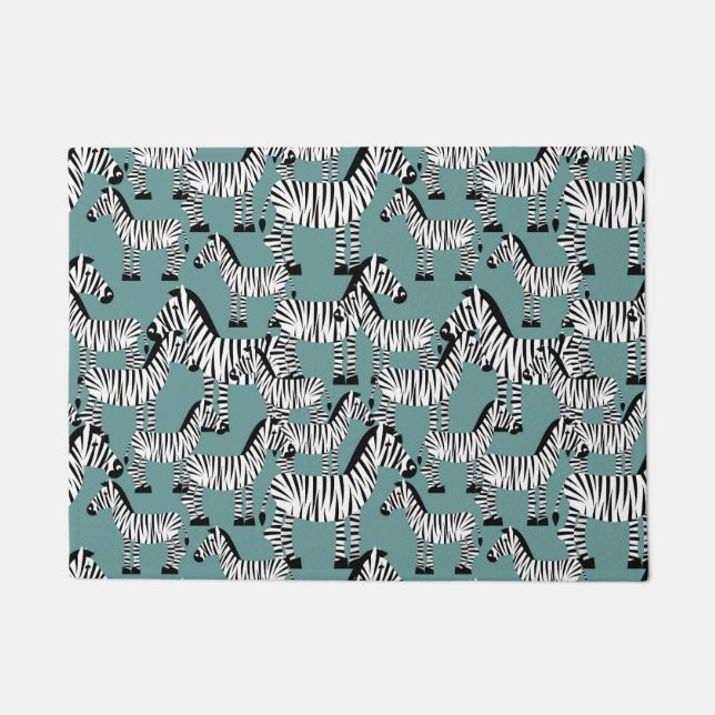 Zebra Pattern Doormat (Front)