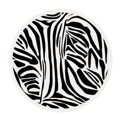 Zebra pattern edible frosting rounds