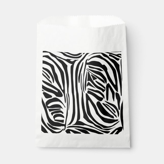 Zebra pattern favor bag (Front)