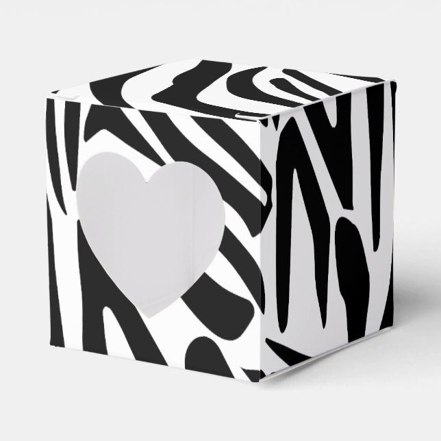 Zebra pattern favor boxes (Front Side)