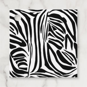 Zebra pattern favor tags