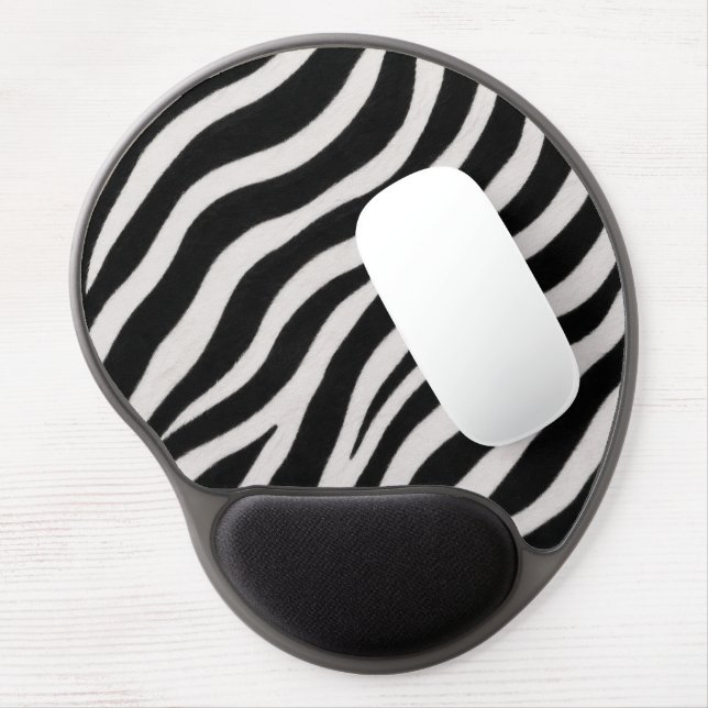 Zebra Pattern Gel Mouse Pad Eye Catching Style (Left Side)