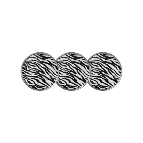 Zebra Pattern Golf Ball Marker