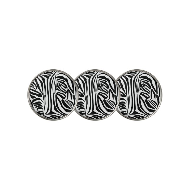 Zebra pattern golf ball marker (3 Up)