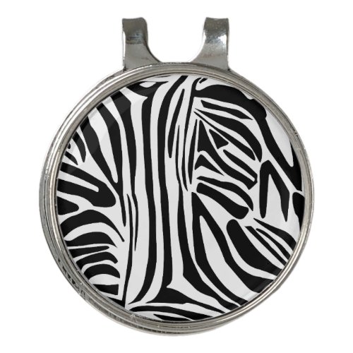 Zebra pattern golf hat clip